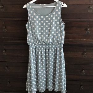 The Limited Blue & White Polka Dot Dress Size M